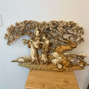 Intricate Asian-Inspired Burwood Wall Art. Vintage.